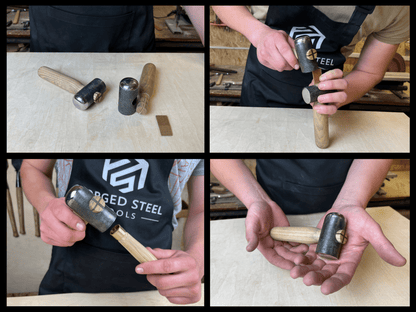 Hand-Forged Leather Hammer, 500 g (17.6 oz)
