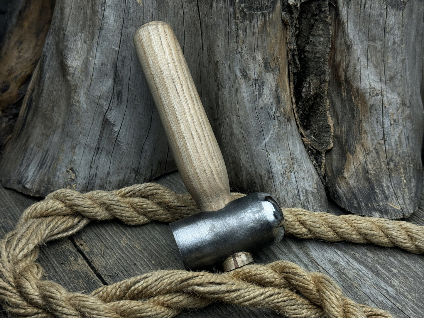 Hand-Forged Leather Hammer, 500 g (17.6 oz)
