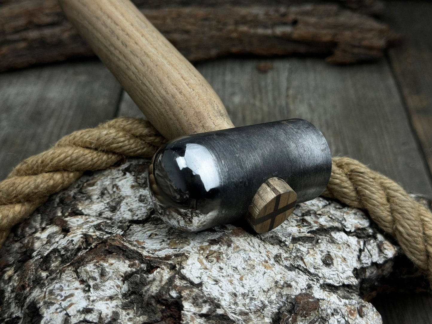 Hand-Forged Leather Hammer, 500 g (17.6 oz)
