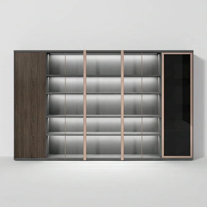 Keats · Office Library Shelves w/ Lighting, Suit Closet & Storage