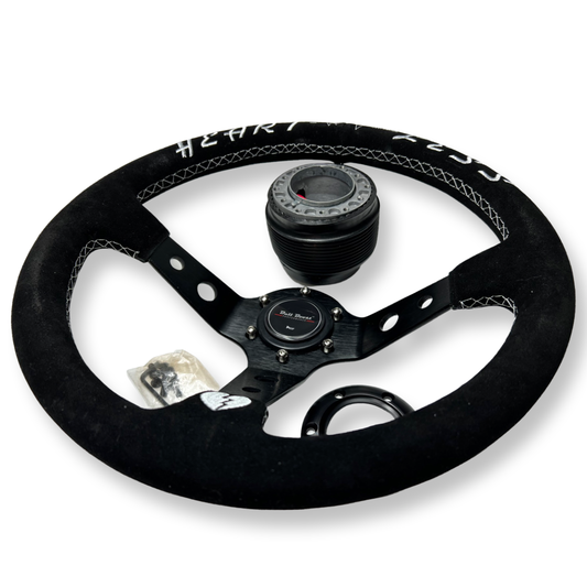 6-Bolt Racing Steering Wheel + Hub Adapter Boss Kit for Honda Acura Civic, Del Sol, Integra