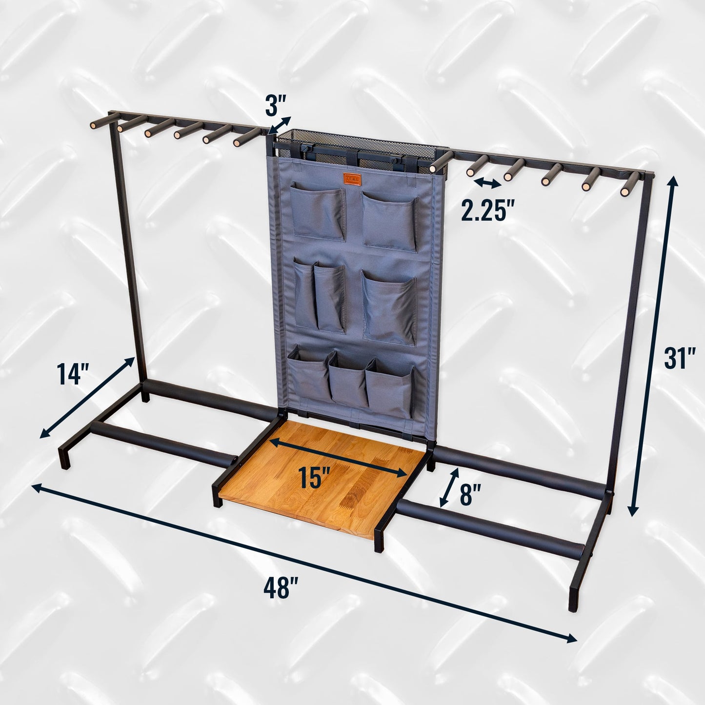 The Headliner 10-Slot Guitar Rack | Gray