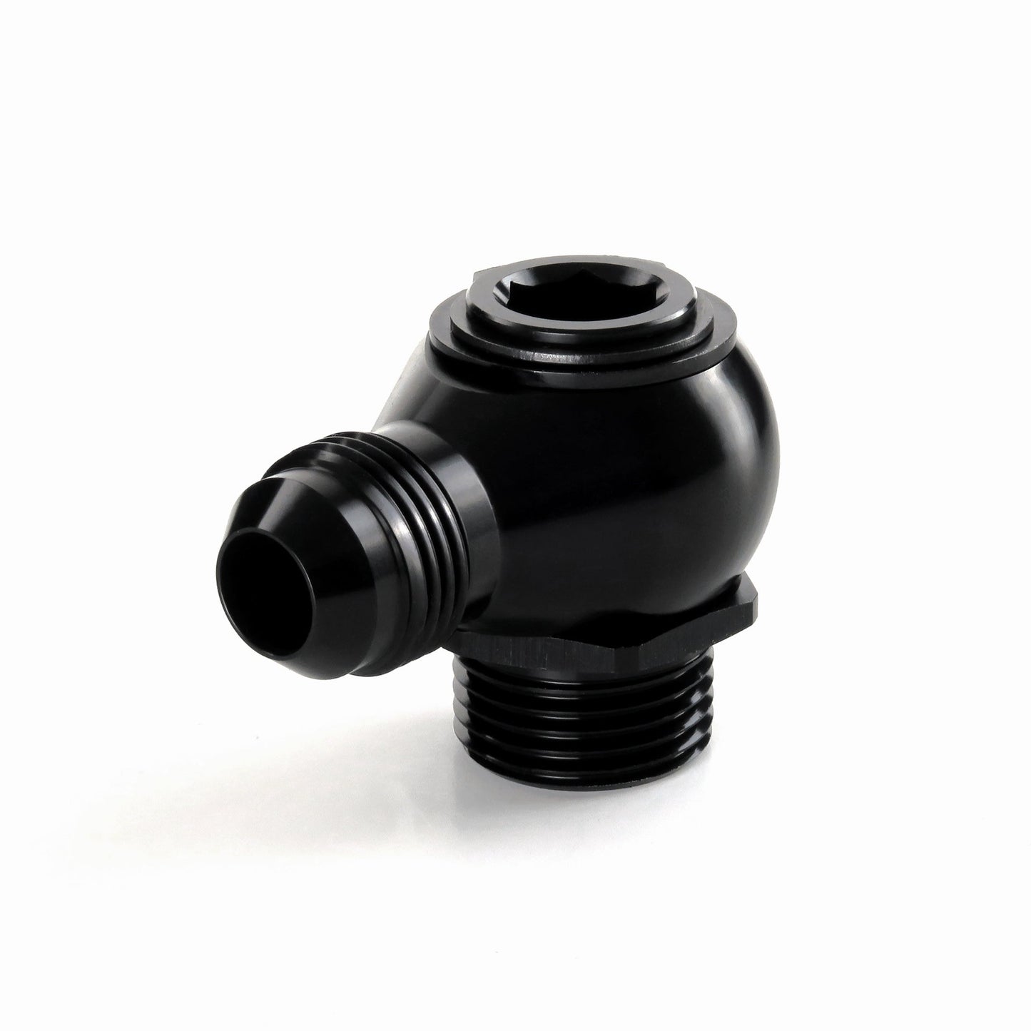 M22 Low Profile Swivel Banjo Adapter with AN8 Hose End Fitting (Includes M22 x 1.5 Banjo Bolt) HEL Aluminium