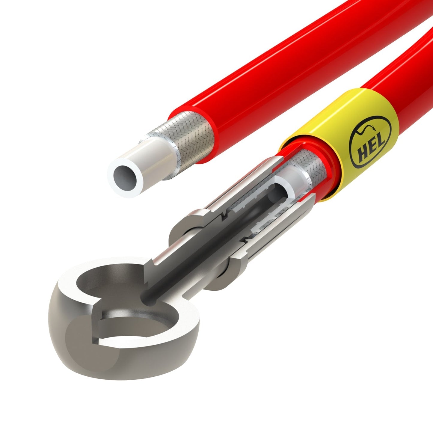HEL Performance Brake Lines for Ford Escort MK5, MK6 1.8TD Rear Drums 1995-1998, Stainless Steel Braided