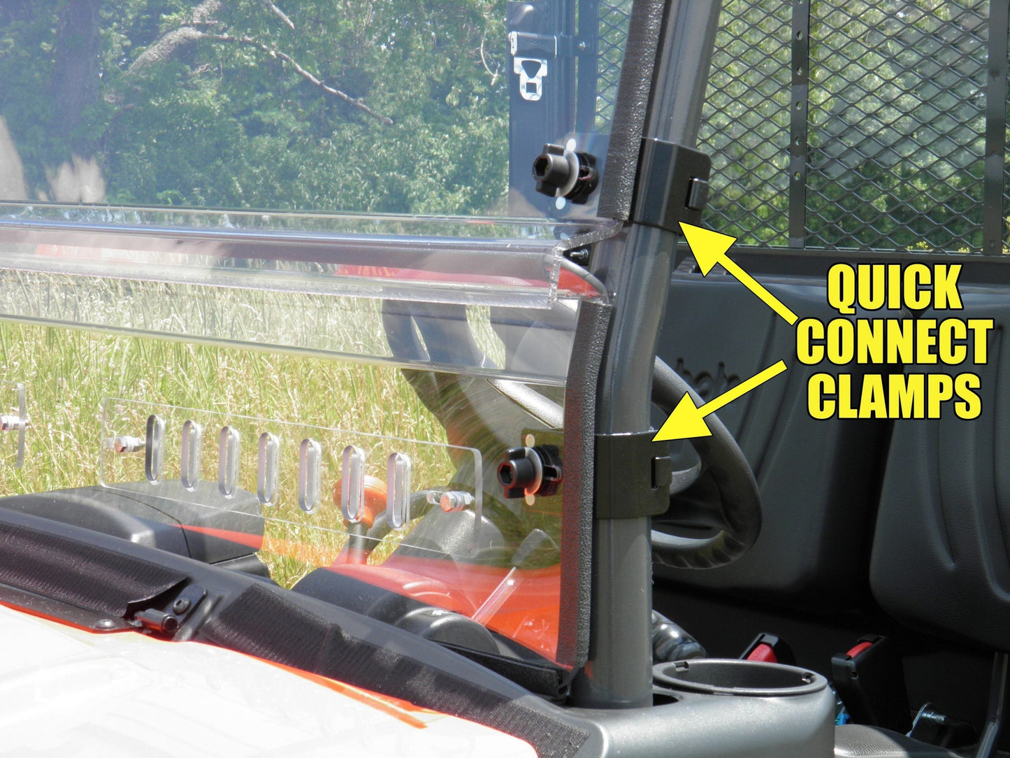 HiSun 800 - 1 Pc General Purpose Windshield w/Clamp and Vent Options