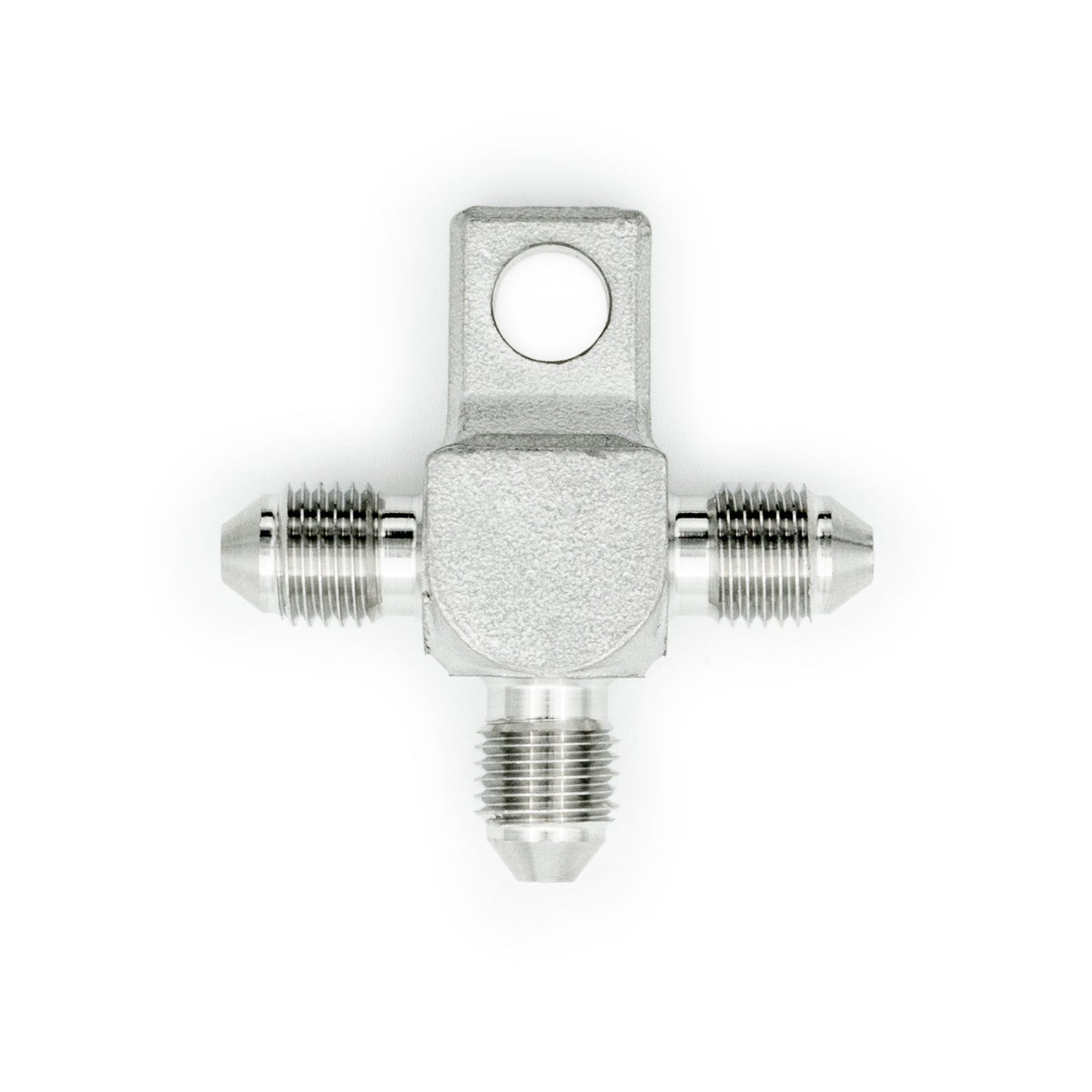 AN3 Male T-Piece Adapter with 7mm Mounting Hole HEL Stainless Steel
