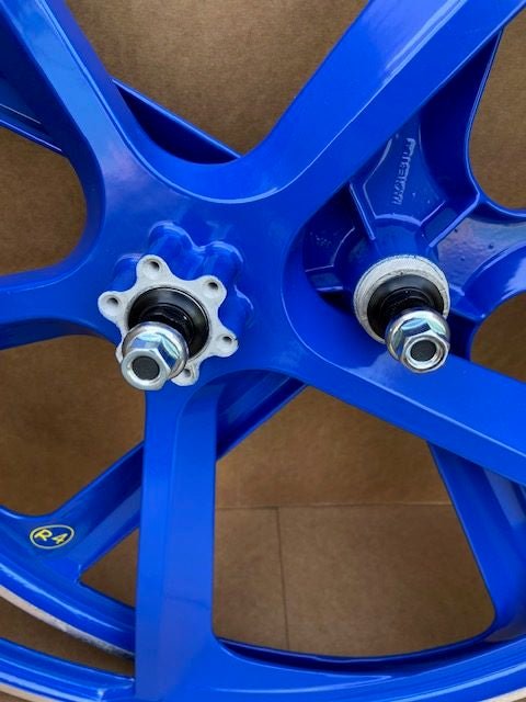 29″ BMX 5-Spoke CNC Alloy Rims Bicycle Sealed Wheel Set, Blue, CNC for Pad Brakes
