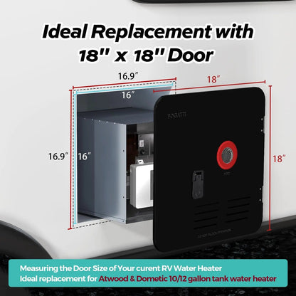 Fogatti RV Tankless Water Heater InstaShower 7 (Without Door), 48,000 BTU Heating, Energy Saving Model
