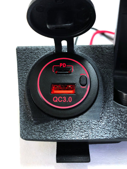 BMW E30 Center Console Dual QC USB