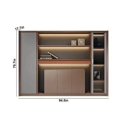 Kelham · Office Shelves w/ Lighting & Storage