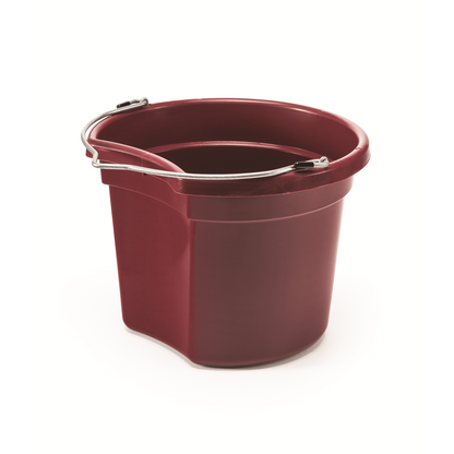 KD-154 8 Qt Flat Back Bucket | Lightweight Small Feed & Water Bucket