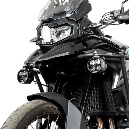 LOBOO L11 Motorcycle Auxiliary Lights – 15000LM High/Low Beam with 3 Warning Modes, IP68 Waterproof, Intelligent Temp Control (Pair)