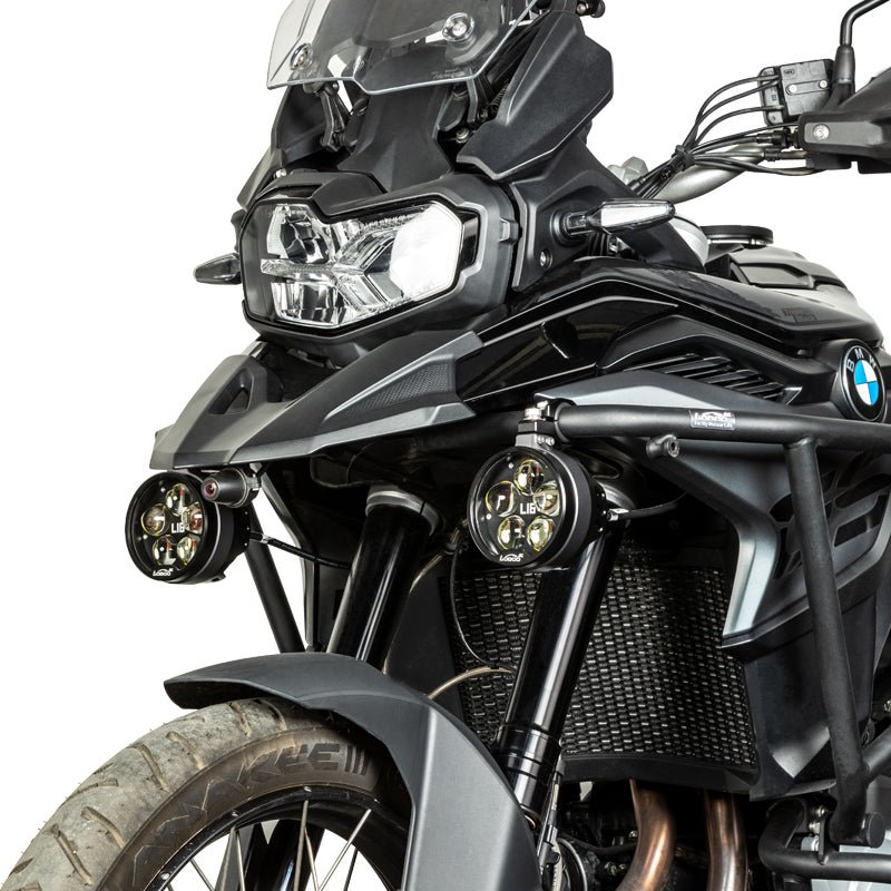 LOBOO L16 Motorcycle Auxiliary Lights – 19000LM High & Low Beam LEDs, 3-Mode Warning, IP68 Waterproof, Intelligent Temp Control (Pair)