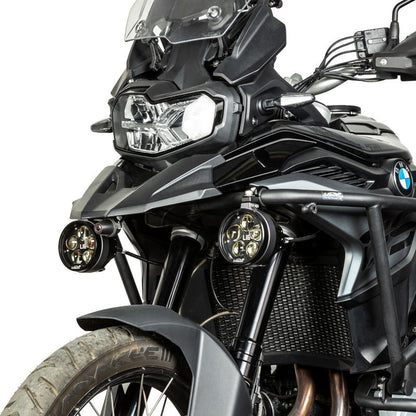 LOBOO L16 Motorcycle Auxiliary Lights – 19000LM High & Low Beam LEDs, 3-Mode Warning, IP68 Waterproof, Intelligent Temp Control (Pair)
