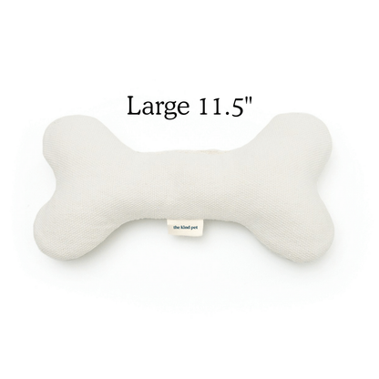 Boba & Vespa Plush Hemp Dog Toy Bone for Gentle Chewers