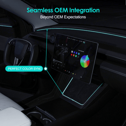 Laser-Carved Ambient Light for Model Y Juniper Wireless Charging Port | TESERY