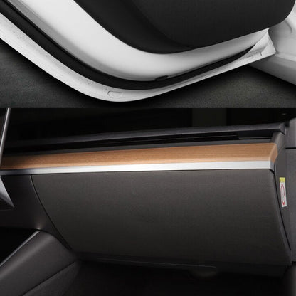 Leather Anti-kick Mat Sticker Interior Anti-Dirt Protector for Tesla Model 3 (4PCS)