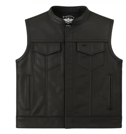 Legendary Outlaw Men's Leather Motorcycle Vest