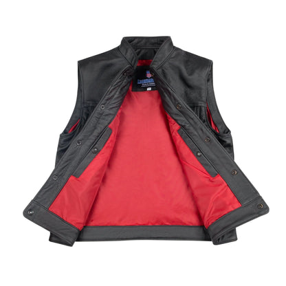 Legendary Reaper Club Style Men's Leather Motorcycle Vest