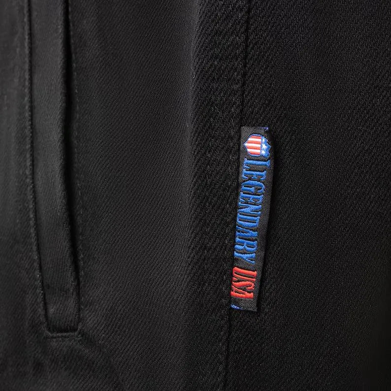 Legendary Revolution Men's Black Denim Motorcycle Vest