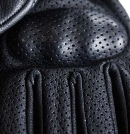 Legendary Uppercut Deerskin Short Wrist Perforated Knuckle Defense Touchscreen Motorcycle Gloves