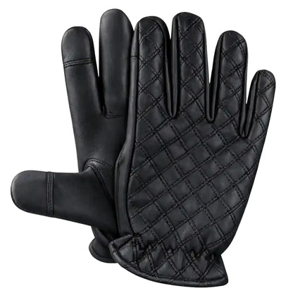Legendary Double-Diamond Stitched Deerskin Short Wrist Touchscreen Gloves
