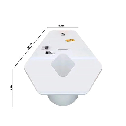 Vertix · White Conference Room Table, Tapered Hexagon