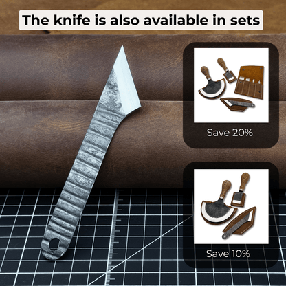 Marking Knife Kiridashi with leather sheath, 4 cm (1.57 inches)
