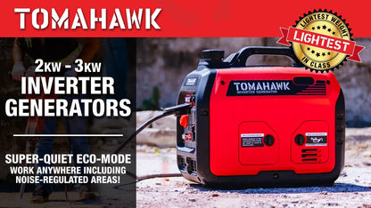 2000 Watt Inverter Generator Super Quiet Portable Gas Power Professional Use