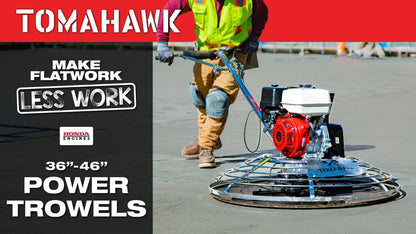 36" Concrete Power Trowel 5.5HP Honda with Float Pan Cement Finishing Tool