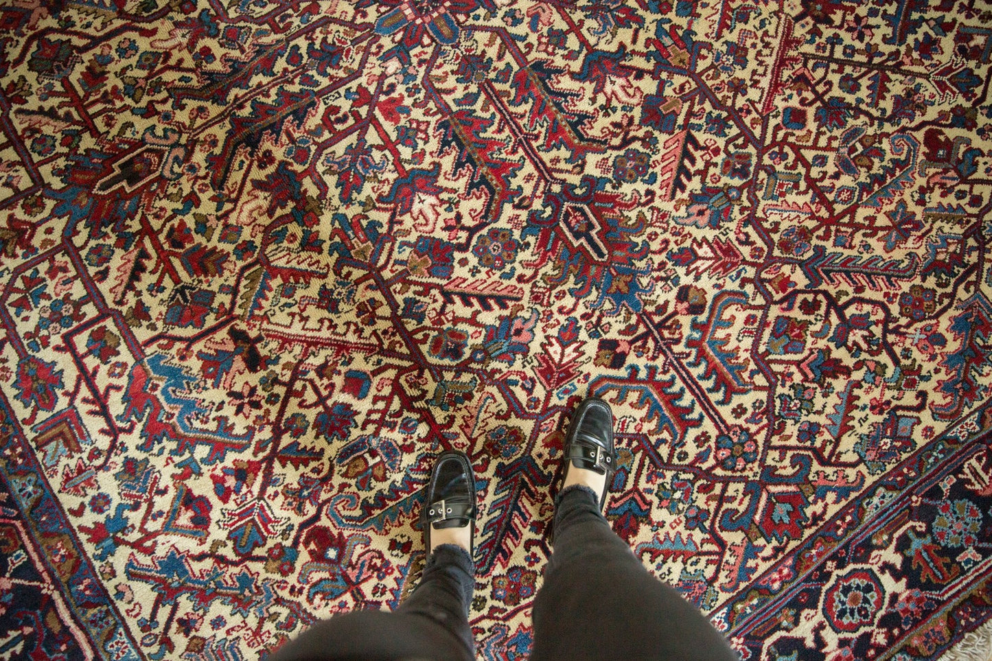 9.5x10 Vintage Mehrivan Square Carpet