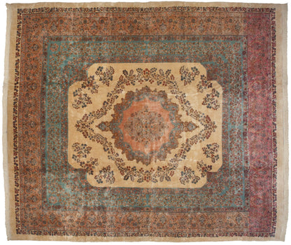 13.5x16 Vintage Fine Kerman Carpet