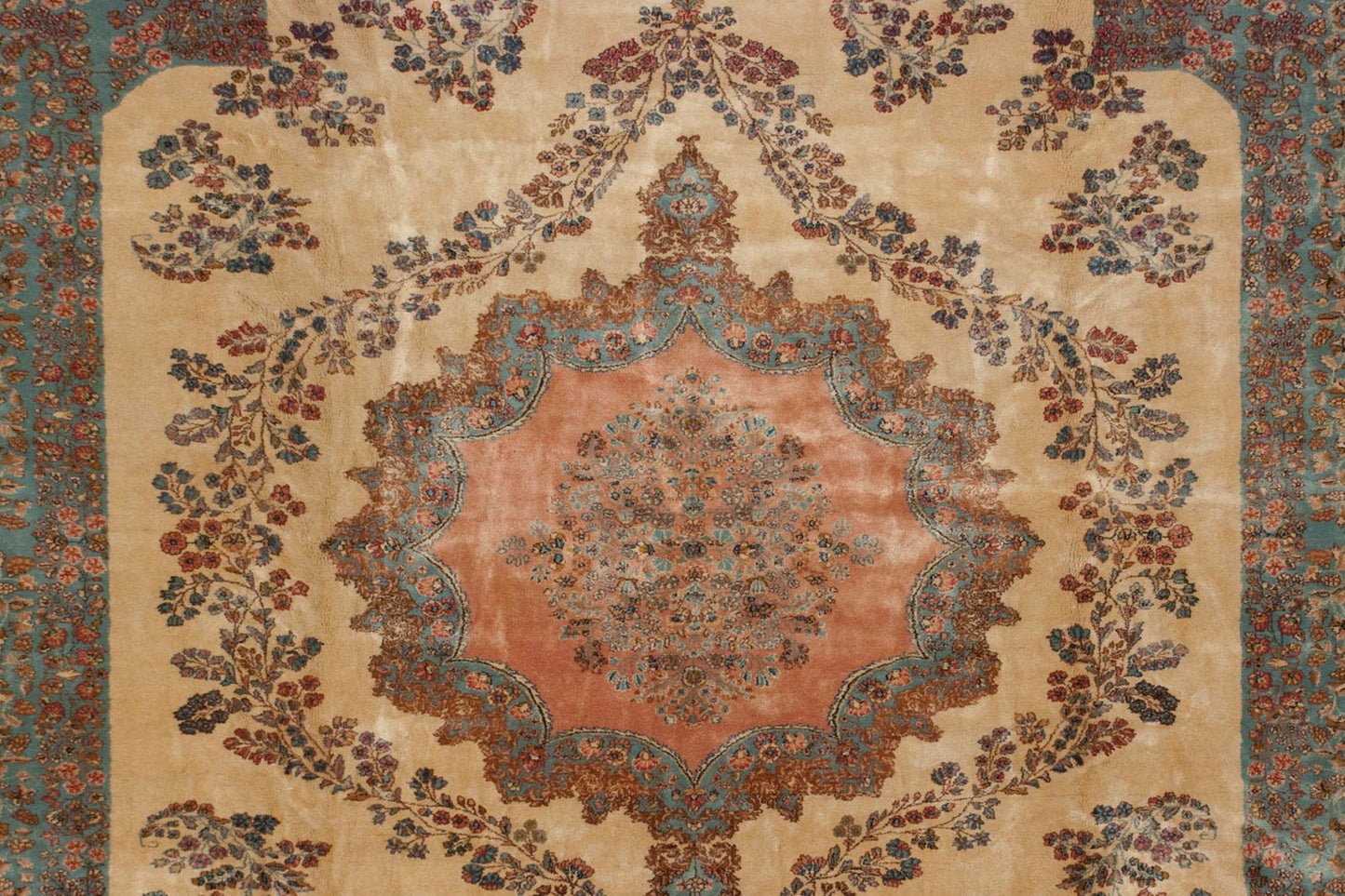 13.5x16 Vintage Fine Kerman Carpet