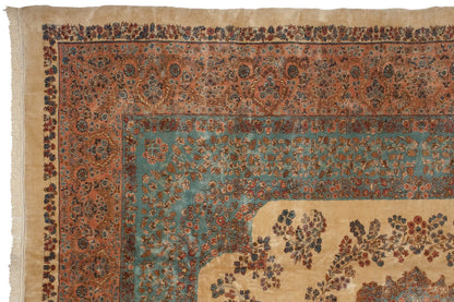 13.5x16 Vintage Fine Kerman Carpet