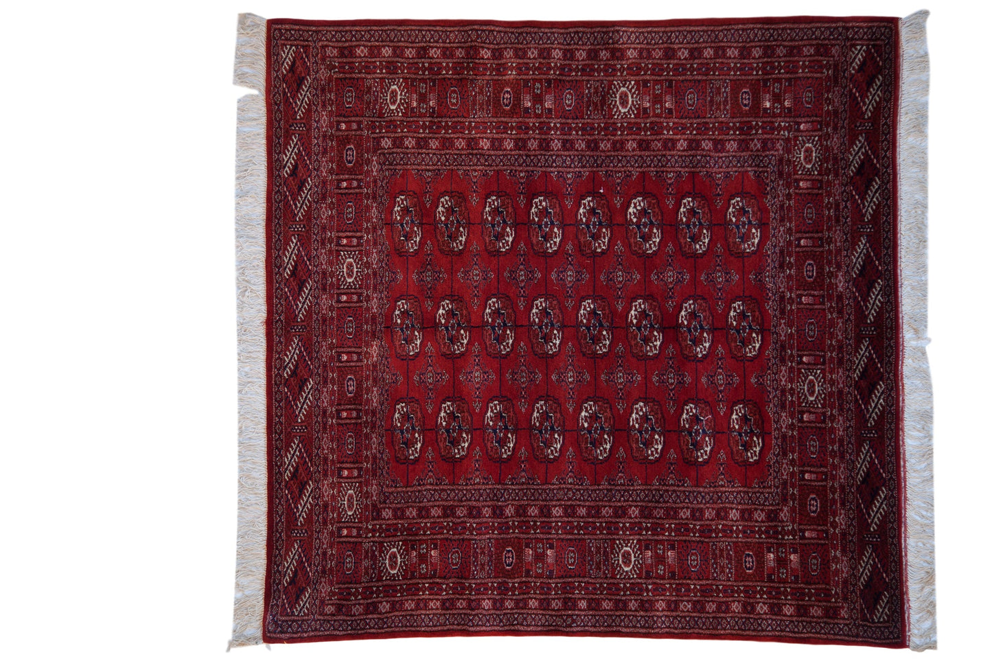 5x5.5 Vintage Fine Pakistani Bokhara Design Square Rug