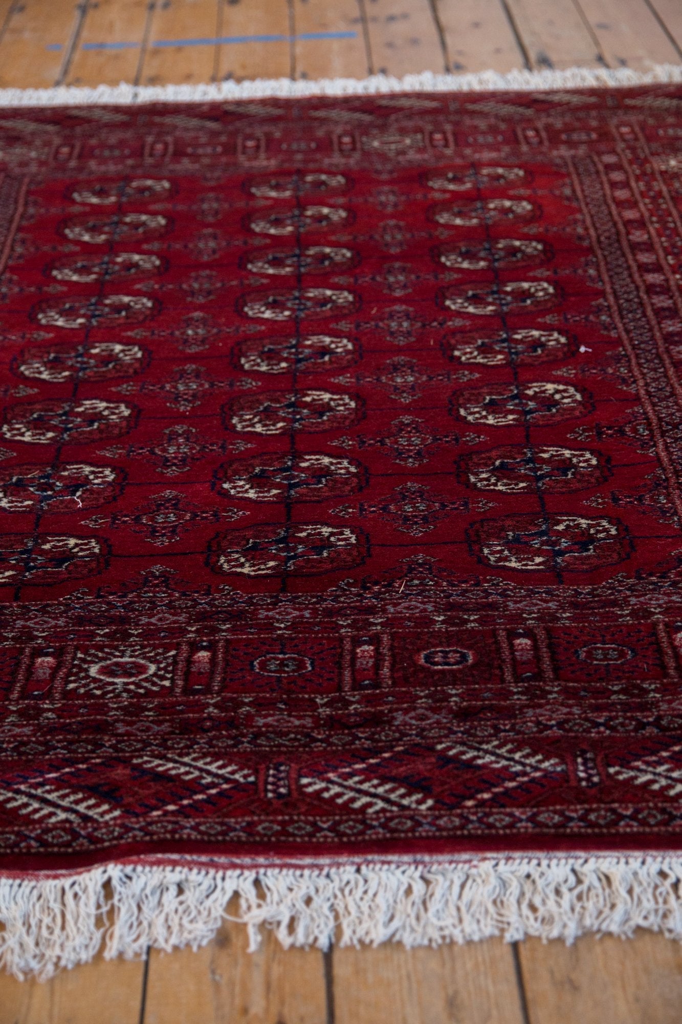 5x5.5 Vintage Fine Pakistani Bokhara Design Square Rug