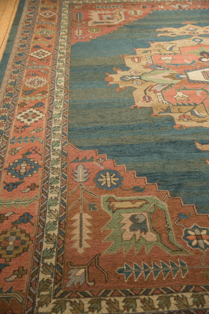 10x13.5 Vintage Serapi Indian Soumac Design Carpet