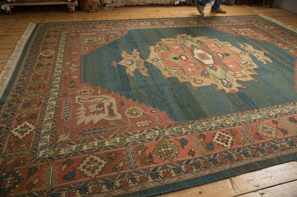 10x13.5 Vintage Serapi Indian Soumac Design Carpet