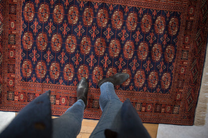 4x6 Vintage Fine Bokhara Rug
