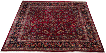 12x12 Vintage Fine Sarouk Square Carpet