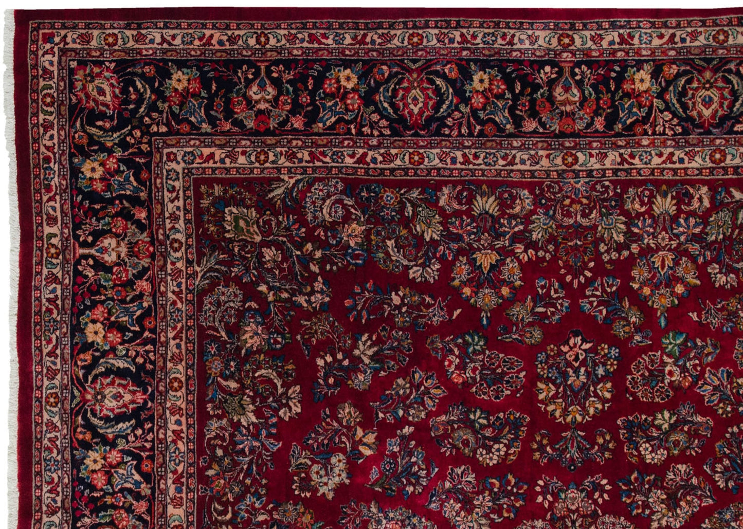 12x12 Vintage Fine Sarouk Square Carpet