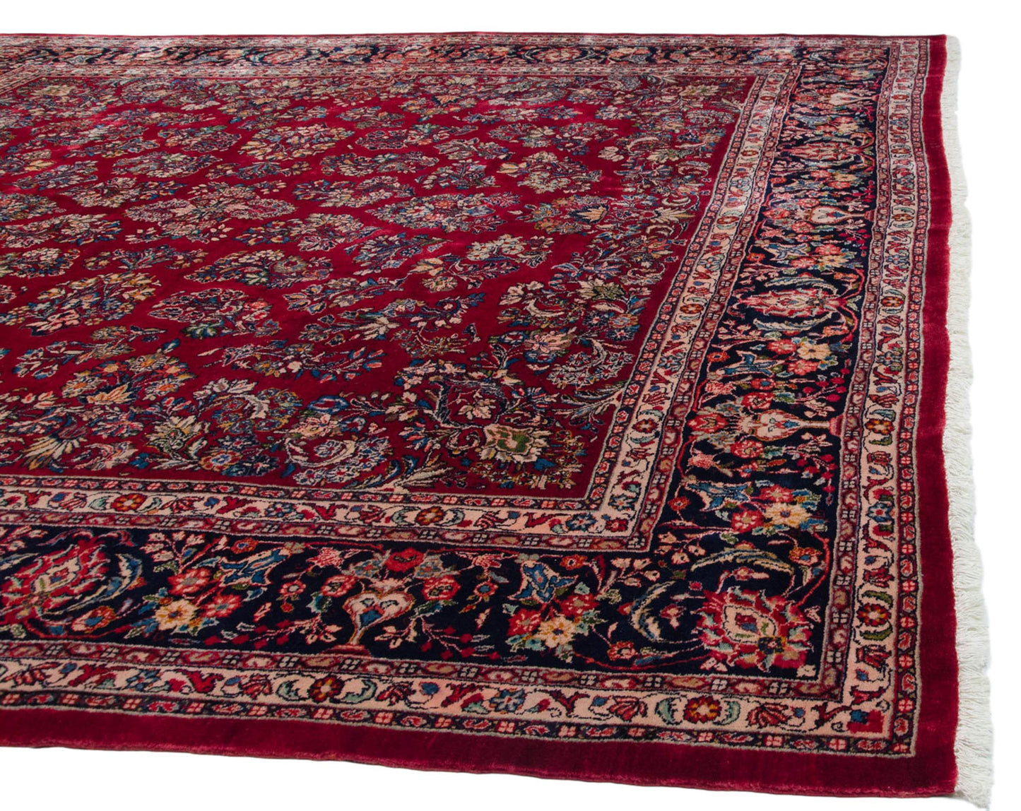 12x12 Vintage Fine Sarouk Square Carpet