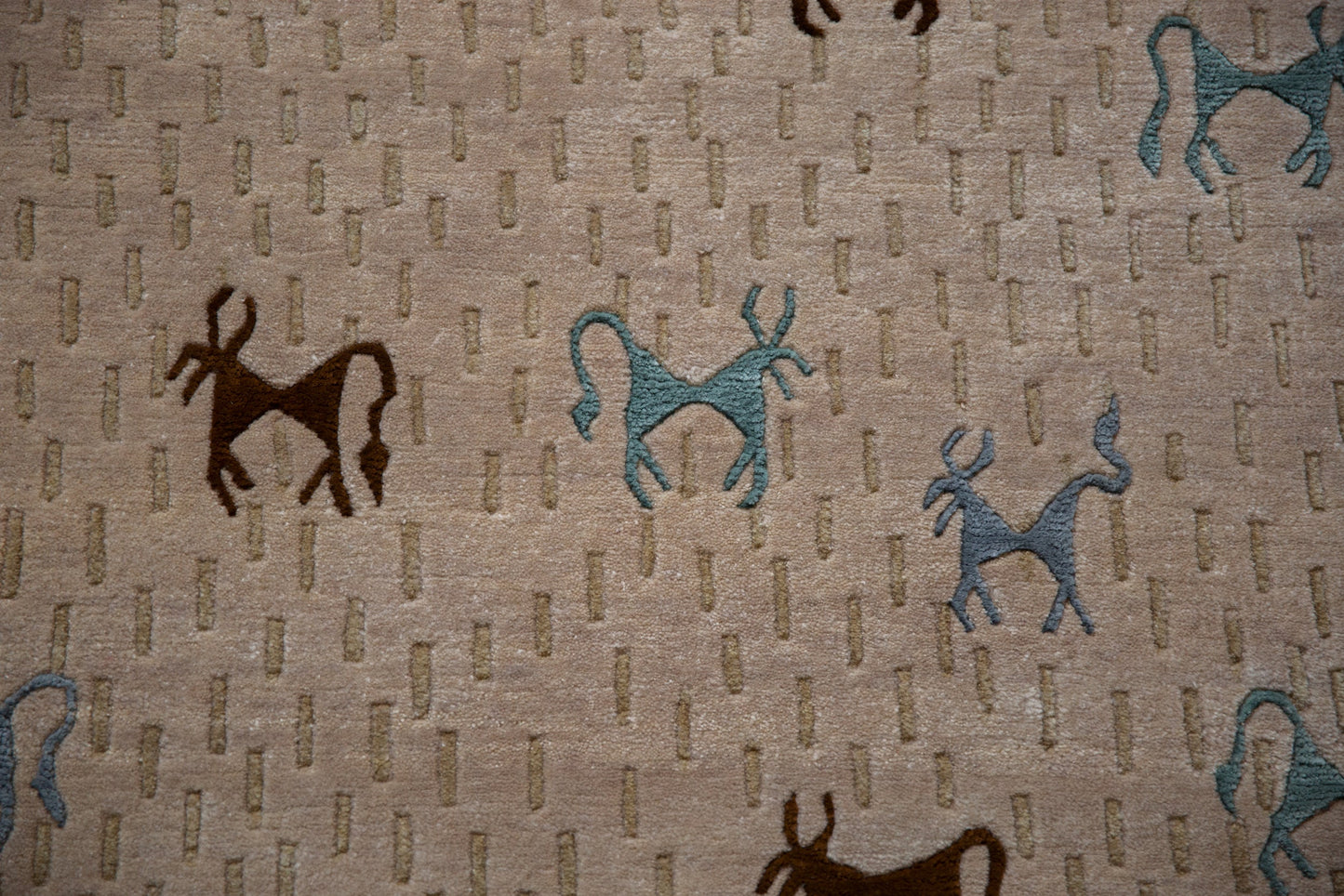 6x9 New Indian Folk Art Design Carpet