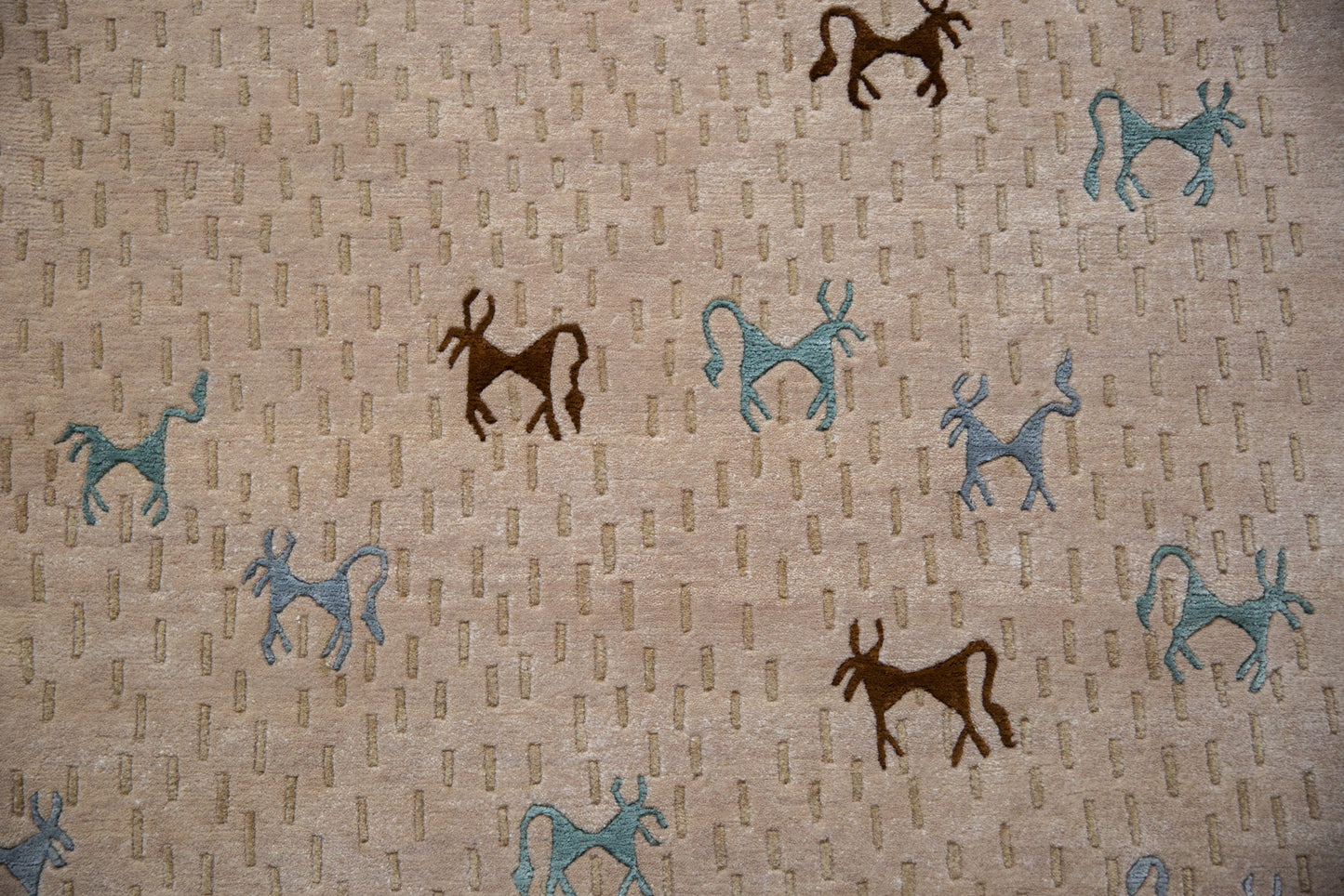 6x9 New Indian Folk Art Design Carpet
