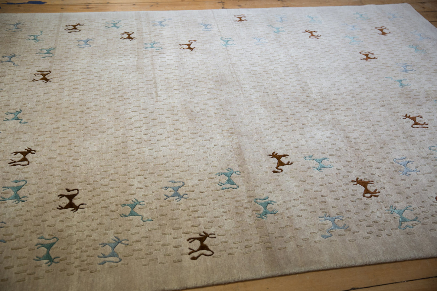 6x9 New Indian Folk Art Design Carpet