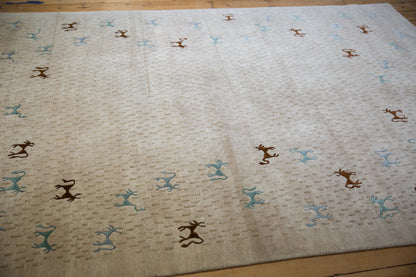 6x9 New Indian Folk Art Design Carpet