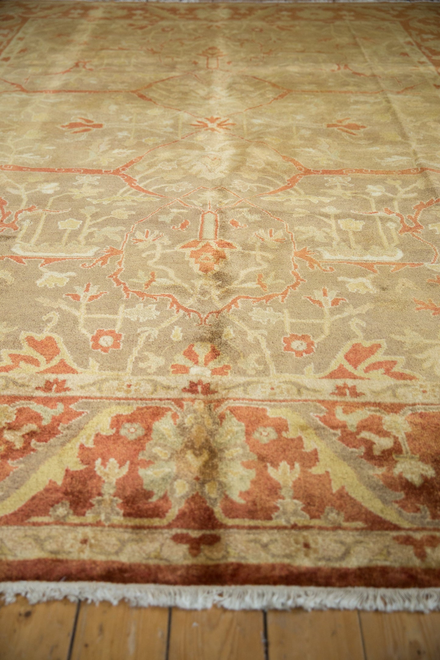 8.5x11.5 New Gold Wash Indian Oushak Design Carpet