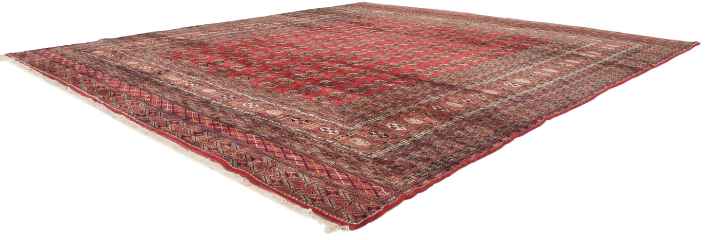 14x15.5 Vintage Fine Bokhara Square Carpet