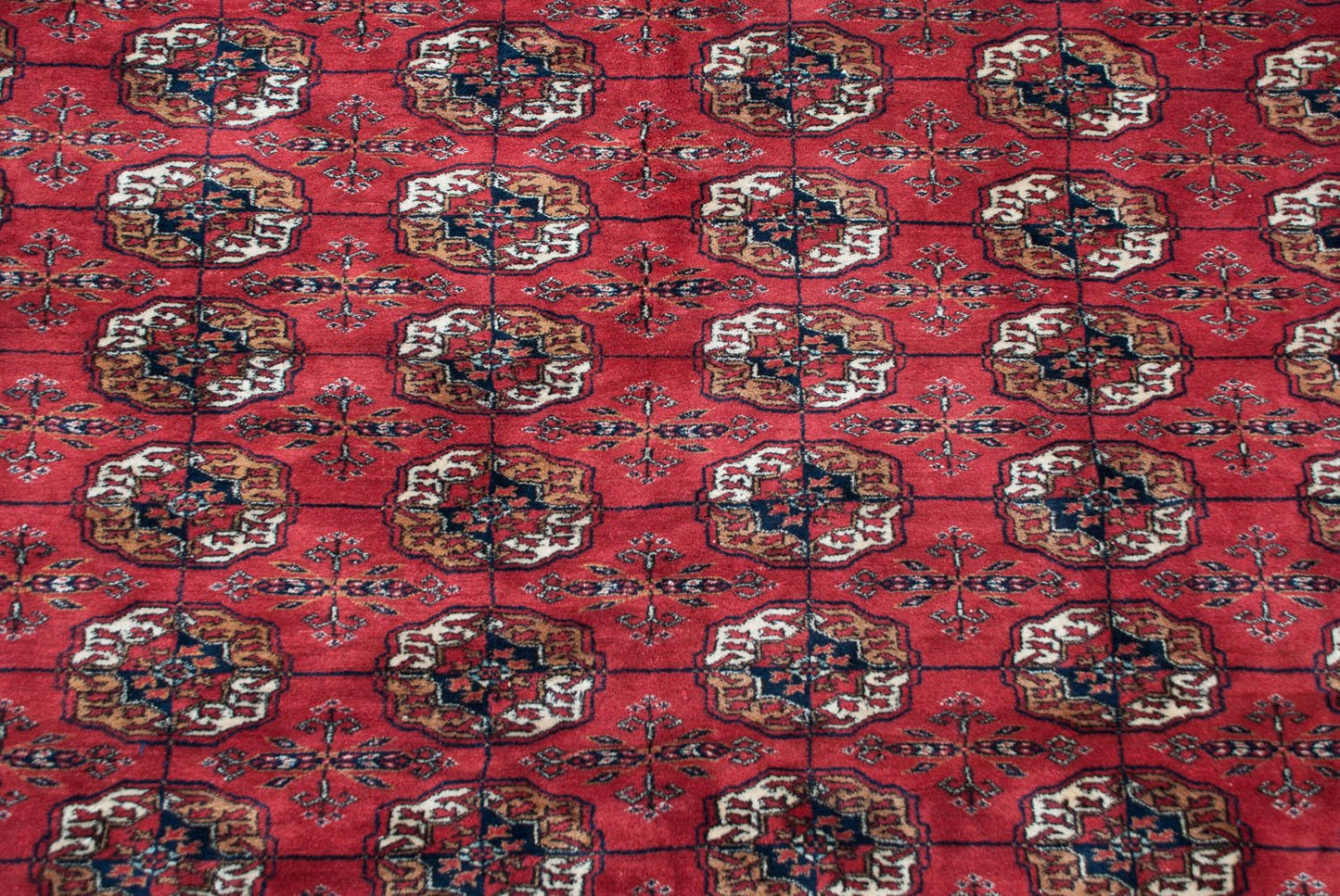 14x15.5 Vintage Fine Bokhara Square Carpet