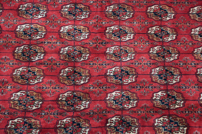 14x15.5 Vintage Fine Bokhara Square Carpet